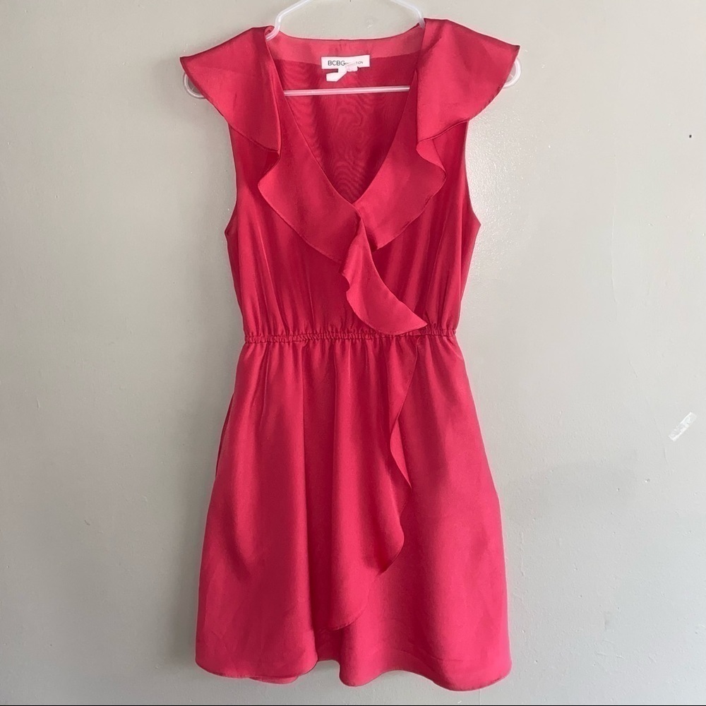 BCBGENERATION RUFFLE DRESS FRONT DRESS XS - Picture 2 of 10